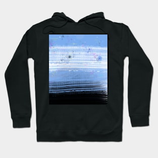 Abstract Landscape Blue Black Hoodie